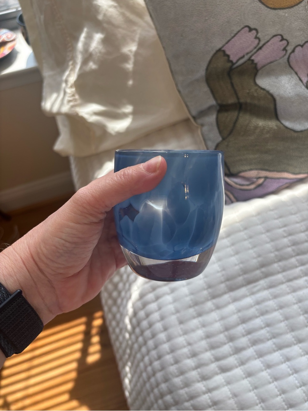 EUC Glassybaby x Grey’s Anatomy “Seattle Grace” Hand-Blown Candle Holder 💙 - Picture 3 of 7